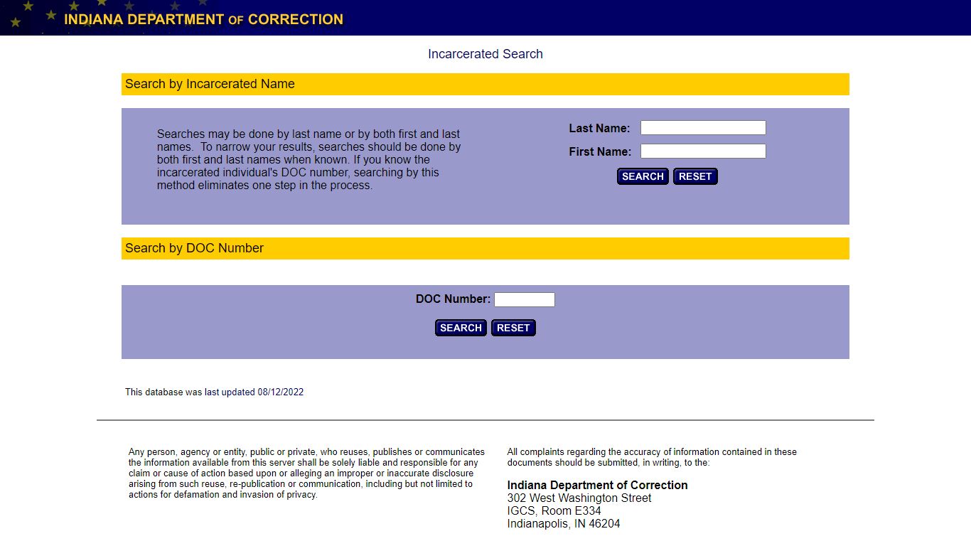 Offender Search - Indiana